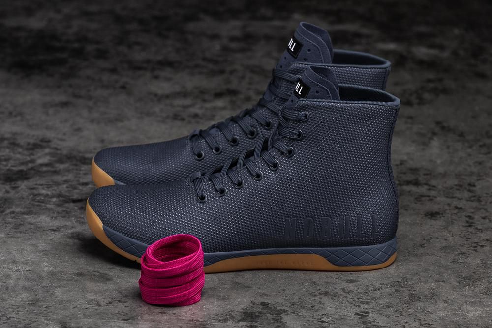 NOBULL High-Top Gum Superfabric Uzun Spor Ayakkabı Erkek - Lacivert - Turkiye (QDM-851764)